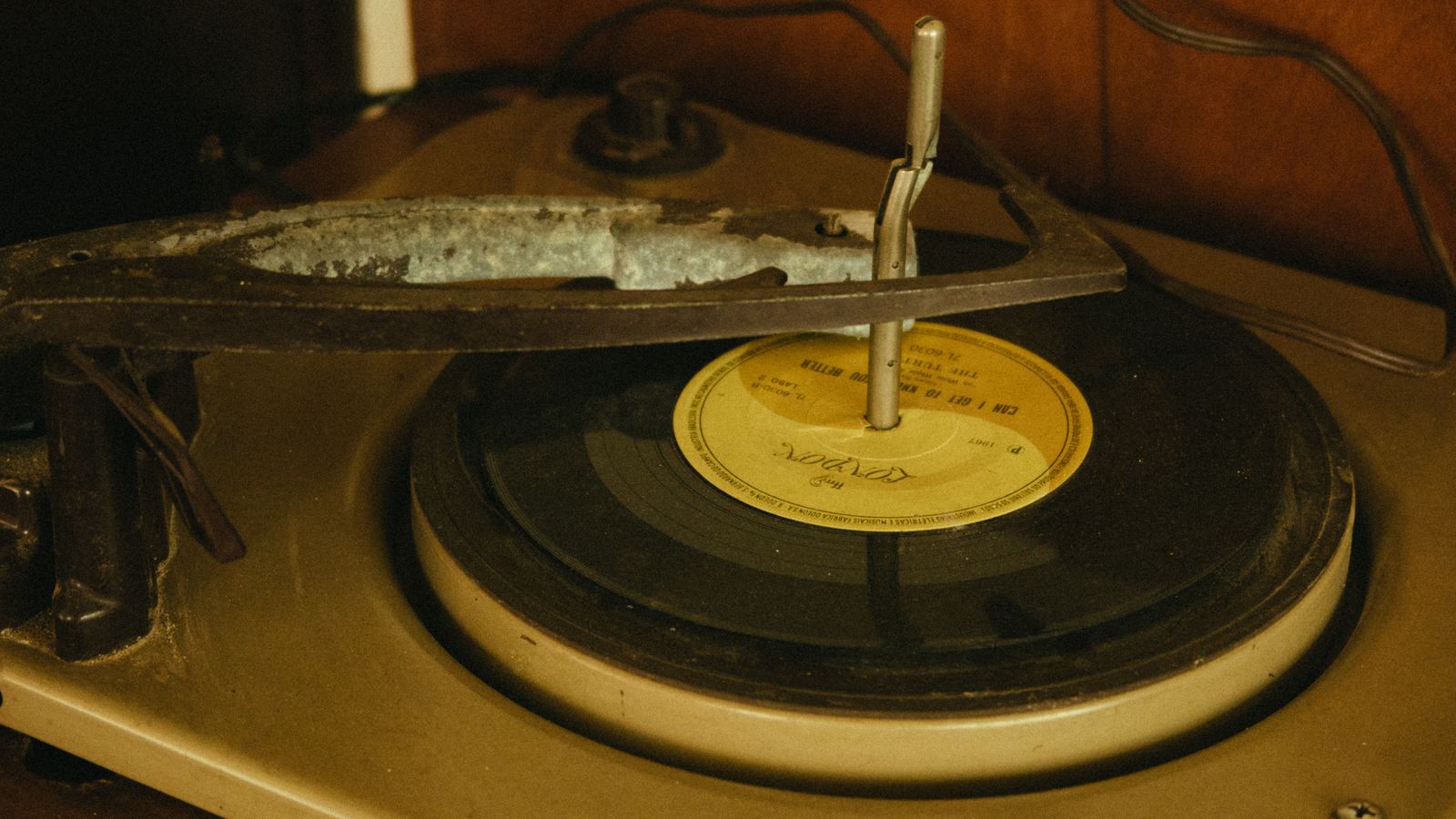 A vintage record player